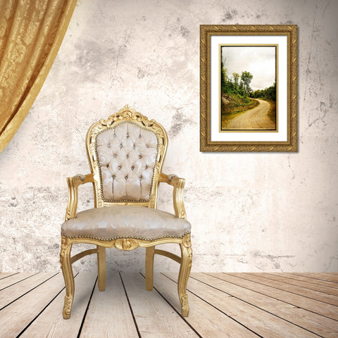 Winding Country Road Gold Ornate Wood Framed Art Print with Double Matting by Foschino, Suzanne