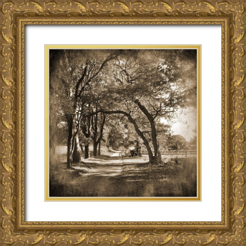 Dirt Road Gold Ornate Wood Framed Art Print with Double Matting by Foschino, Suzanne