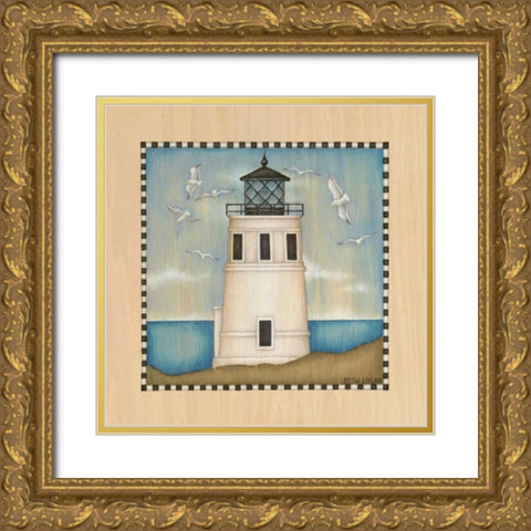 Lighthouse Cove II Gold Ornate Wood Framed Art Print with Double Matting by Logan, Beth