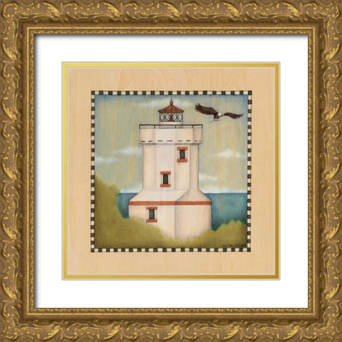 Lighthouse Cove IV Gold Ornate Wood Framed Art Print with Double Matting by Logan, Beth