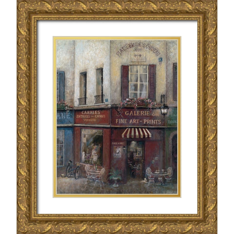 Artists Quarters Gold Ornate Wood Framed Art Print with Double Matting by Manning, Ruane