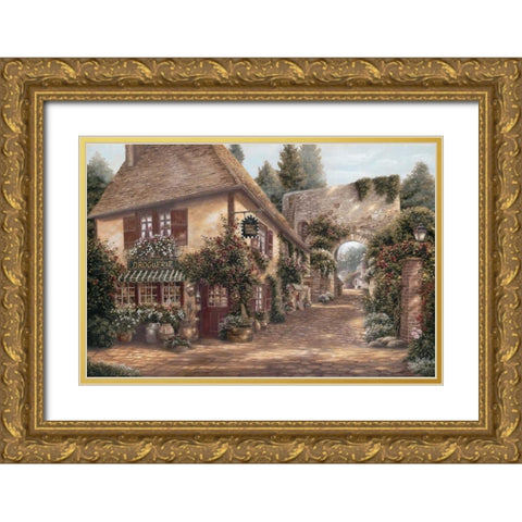 Ruelle Saint Amant Gold Ornate Wood Framed Art Print with Double Matting by Brown, Betsy
