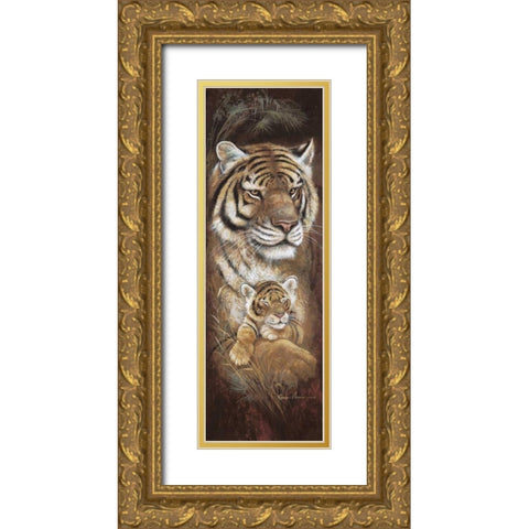 Maternal Instinct Gold Ornate Wood Framed Art Print with Double Matting by Manning, Ruane