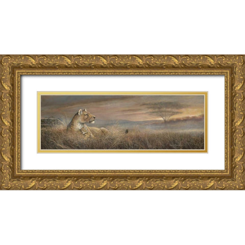 Forever Safe Gold Ornate Wood Framed Art Print with Double Matting by Manning, Ruane