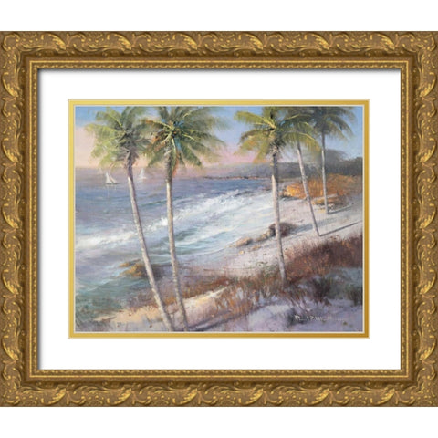 Island Getaway Gold Ornate Wood Framed Art Print with Double Matting by Mathenia, Paul