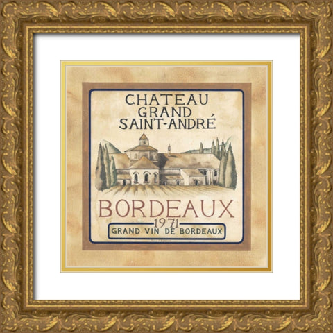 Bordeaux 1971 Gold Ornate Wood Framed Art Print with Double Matting by Henson, Richard