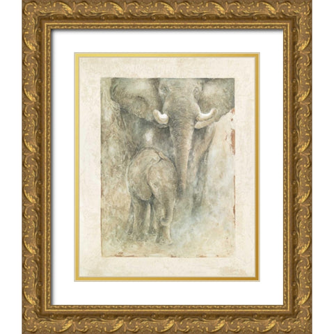 Motherly Love I Gold Ornate Wood Framed Art Print with Double Matting by Galaxy of Graphics