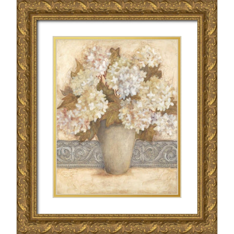 Carols Bouquet I Gold Ornate Wood Framed Art Print with Double Matting by Robinson, Carol