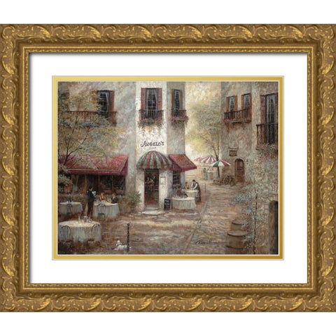 Angelos Gold Ornate Wood Framed Art Print with Double Matting by Manning, Ruane