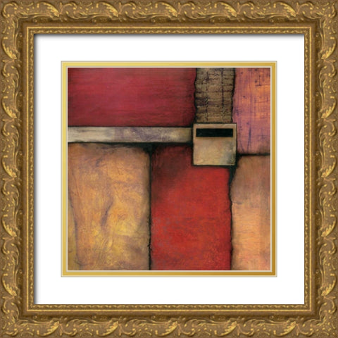 Burnt Orange II Gold Ornate Wood Framed Art Print with Double Matting by Olson, Norm