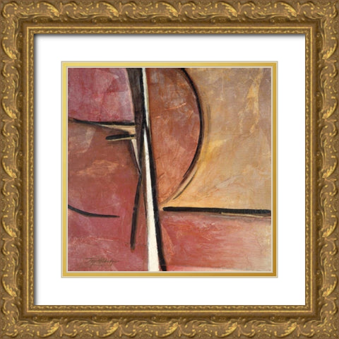 Movement I Gold Ornate Wood Framed Art Print with Double Matting by Alldredge, Joy