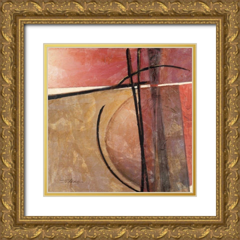 Movement II Gold Ornate Wood Framed Art Print with Double Matting by Alldredge, Joy