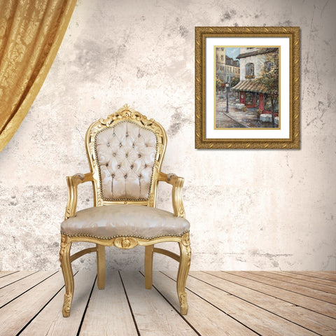 My Favorite Cafe Gold Ornate Wood Framed Art Print with Double Matting by Manning, Ruane