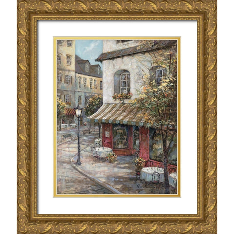 My Favorite Cafe Gold Ornate Wood Framed Art Print with Double Matting by Manning, Ruane