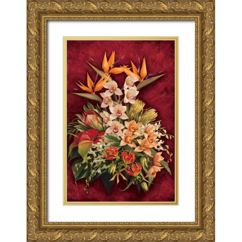 Rare Exotics I Gold Ornate Wood Framed Art Print with Double Matting by Levashov, Igor