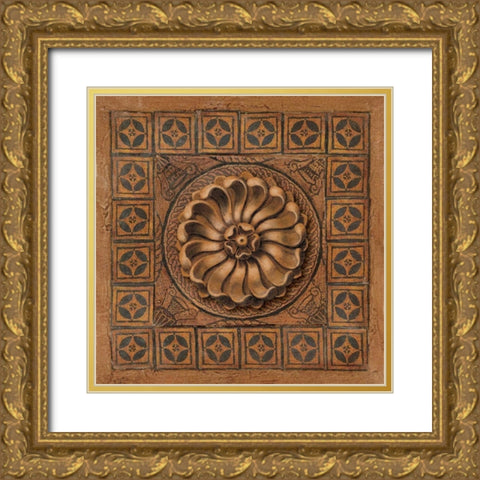 Mystic Medallion I Gold Ornate Wood Framed Art Print with Double Matting by Pattinian, Merri