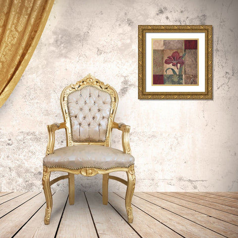 Jewel Tones II Gold Ornate Wood Framed Art Print with Double Matting by Donovan, Maria