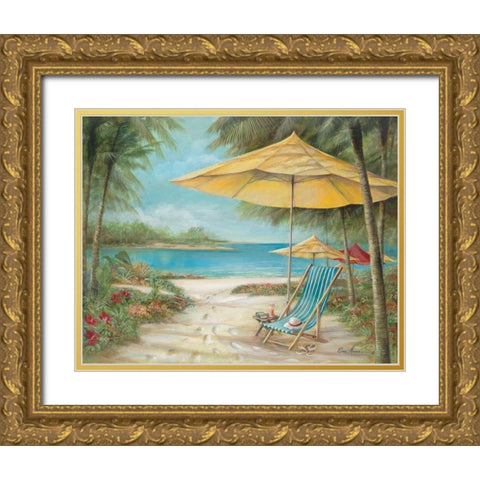 Relax Paradise II Gold Ornate Wood Framed Art Print with Double Matting by Manning, Ruane
