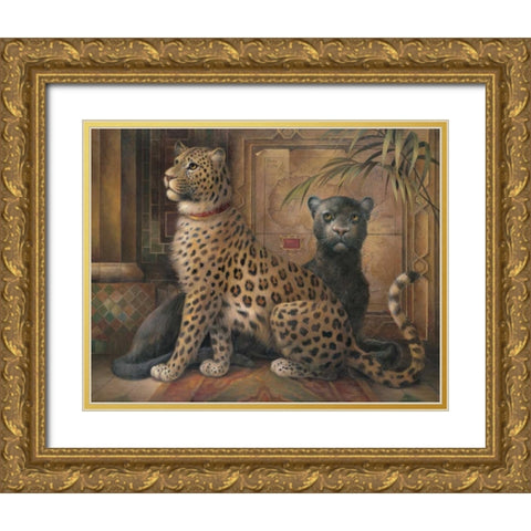 Global Revolution II Gold Ornate Wood Framed Art Print with Double Matting by Vollherbst-Lane, Elaine