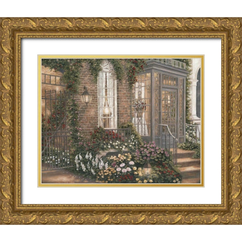 New Orleans Twilight II Gold Ornate Wood Framed Art Print with Double Matting by Brown, Betsy