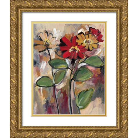 Daisy Divine I Gold Ornate Wood Framed Art Print with Double Matting by Alldredge, Joy