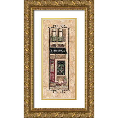 Le Jardin Francais Gold Ornate Wood Framed Art Print with Double Matting by Donovan, Maria