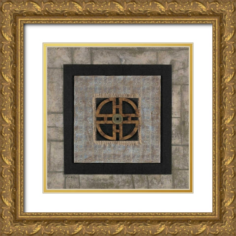 Happiness Gold Ornate Wood Framed Art Print with Double Matting by Pattinian, Merri