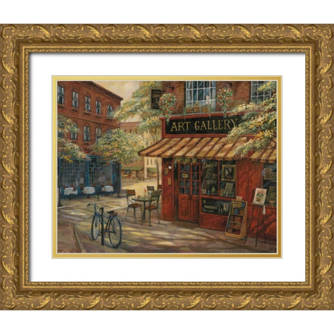 Dougs Art Gallery Gold Ornate Wood Framed Art Print with Double Matting by Manning, Ruane