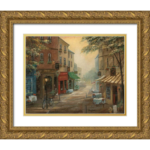 Bogeys Pub Gold Ornate Wood Framed Art Print with Double Matting by Manning, Ruane