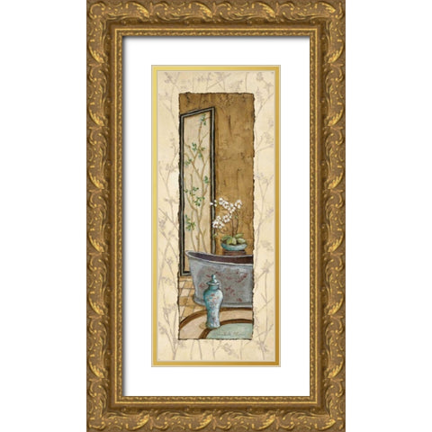 Oriental Bath I Gold Ornate Wood Framed Art Print with Double Matting by Olson, Charlene