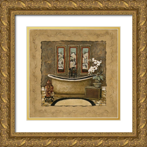 Asian Warmth II Gold Ornate Wood Framed Art Print with Double Matting by Olson, Charlene