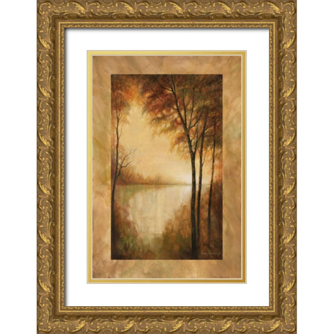 Landscape Tranquility I Gold Ornate Wood Framed Art Print with Double Matting by Manning, Ruane