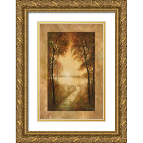 Landscape Tranquility II Gold Ornate Wood Framed Art Print with Double Matting by Manning, Ruane