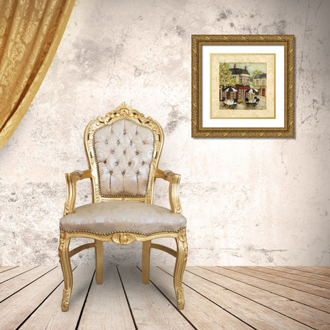 Corner Cafe I Gold Ornate Wood Framed Art Print with Double Matting by Olson, Charlene