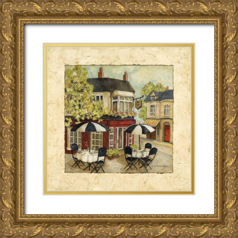 Corner Cafe I Gold Ornate Wood Framed Art Print with Double Matting by Olson, Charlene