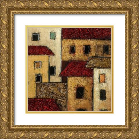 City Block I Gold Ornate Wood Framed Art Print with Double Matting by Galaxy of Graphics