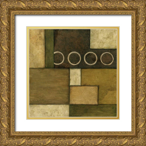 Linear Sphere I Gold Ornate Wood Framed Art Print with Double Matting by Olson, Norm