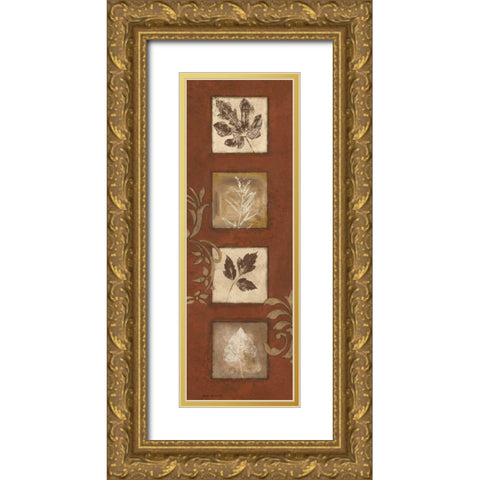 Touches of Autumn I Gold Ornate Wood Framed Art Print with Double Matting by Carroll, Jane