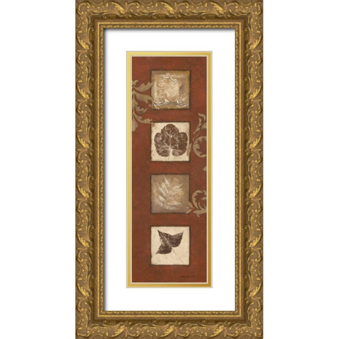 Touches of Autumn II Gold Ornate Wood Framed Art Print with Double Matting by Carroll, Jane