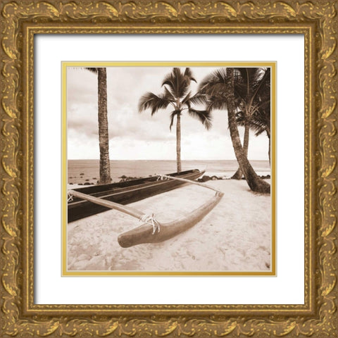 Paradise Found IV Gold Ornate Wood Framed Art Print with Double Matting by Giordano, Victor