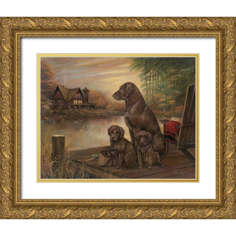 Tranquil Beauty Gold Ornate Wood Framed Art Print with Double Matting by Manning, Ruane