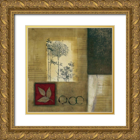 Autumn Trail II Gold Ornate Wood Framed Art Print with Double Matting by Olson, Norm
