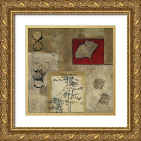 Autumn Trail IV Gold Ornate Wood Framed Art Print with Double Matting by Olson, Norm
