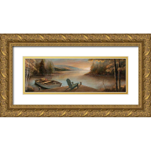 Peaceful Serenity Gold Ornate Wood Framed Art Print with Double Matting by Manning, Ruane