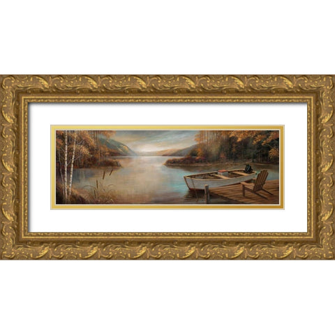Tranquil Waters Gold Ornate Wood Framed Art Print with Double Matting by Manning, Ruane