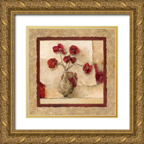 Cinq Pavos Gold Ornate Wood Framed Art Print with Double Matting by Olson, Charlene