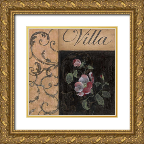 Villa Gold Ornate Wood Framed Art Print with Double Matting by Tava Studios