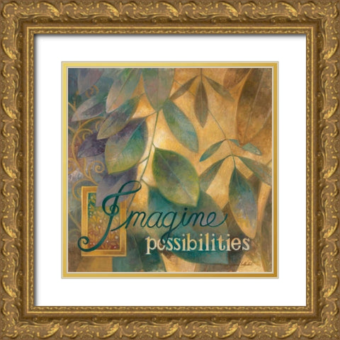 Imagine Gold Ornate Wood Framed Art Print with Double Matting by Vollherbst-Lane, Elaine