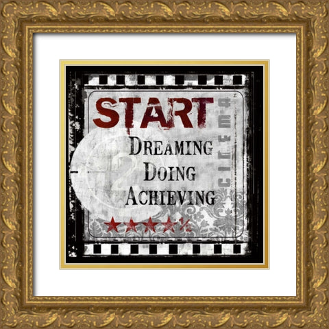 Start Gold Ornate Wood Framed Art Print with Double Matting by Knutsen, Conrad