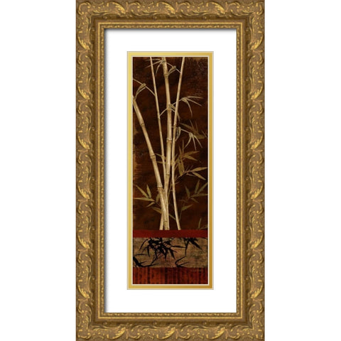 Bamboo Garden II Gold Ornate Wood Framed Art Print with Double Matting by Knutsen, Conrad